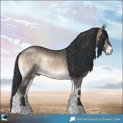 Horse Color:Brown Onyx Rabicano Brindle 