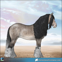 Horse Color:Brown Dun Mushroom Splash Rabicano Brindle 