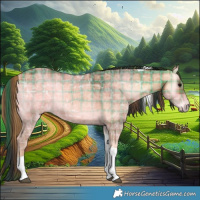 Horse Color:Plaid  Bay Ice Onyx Tobiano 