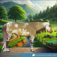 Horse Color:Chocolate Bay Ice Dun Tobiano 
