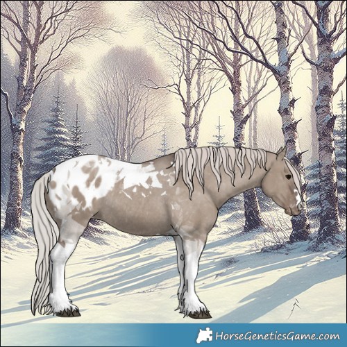 Horse Color:Silver Grullo Tobiano Appaloosa Rabicano 