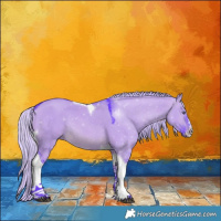 Horse Color:Watercolor Silver Brown Chinchilla Dun Sabino Tobiano Rabicano