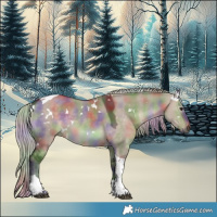 Horse Color:Nacre White Spotted Silver Brown Dun Tobiano Rabicano