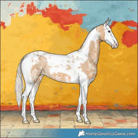 Horse Color:Palomino Ice Splash Tobiano Varnish 