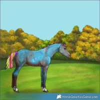 Horse Color:Painted Silver Brown 
