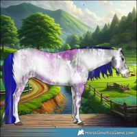 Horse Color:Painted White Spotted Blue Onyx Chinchilla Ice 
