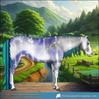 Horse Color:Painted White Spotted Blue Onyx Chinchilla Ice Splash 