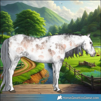 Horse Color:Painted White Spotted Blue Onyx Chinchilla Ice Sabino Splash 
