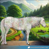 Horse Color:Nacre Silver Black Ice Tobiano