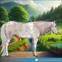 Horse Color:Nacre Silver Black Ice Tobiano 