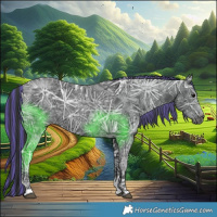 Horse Color:Painted Black Ice Tobiano 