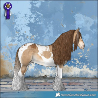 Horse Color:Gray Perlino Dun Tobiano