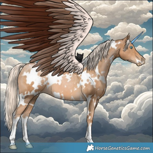 Horse Color:White Spotted Chocolate Palomino Pearl 