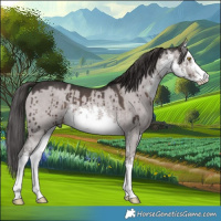 Horse Color:Platinum White Spotted Liver Red Dun Brindle
