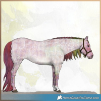 Horse Color:Watercolor Plaid White Spotted Liver Red Dun Ice Roan Brindle