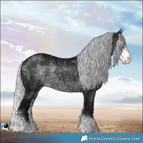 Horse Color:Silver Brown Chinchilla Ice Sabino Rabicano 