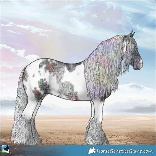 Horse Color:Nacre White Spotted Silver Blue Onyx Chinchilla Ice Tobiano Rabicano