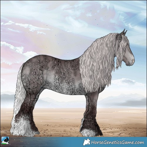 Horse Color:Chocolate Silver Bay Chinchilla Ice Sabino Rabicano 