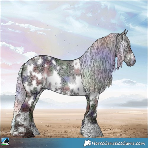 Horse Color:Nacre White Spotted Chocolate Silver Bay Chinchilla Ice Rabicano