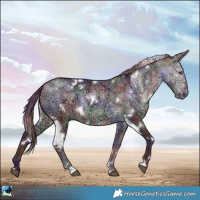 Horse Color:Nacre White Spotted Chocolate Brown Chinchilla Ice Rabicano