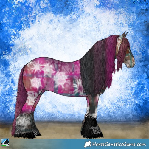 Horse Color:Plaid  Bay Ice Tobiano 