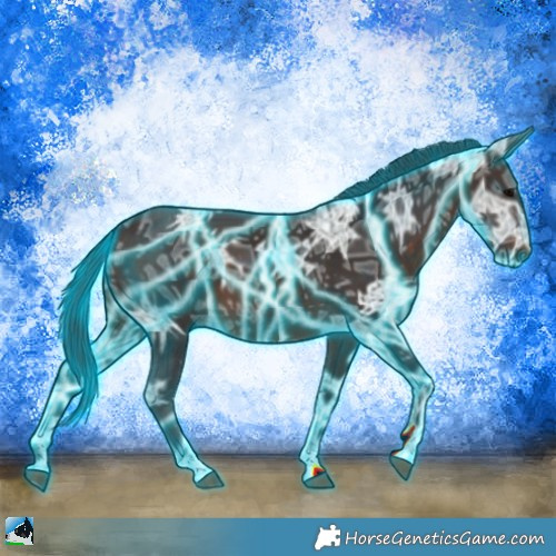 Horse Color:Thunderstruck Brown Ice Tobiano 