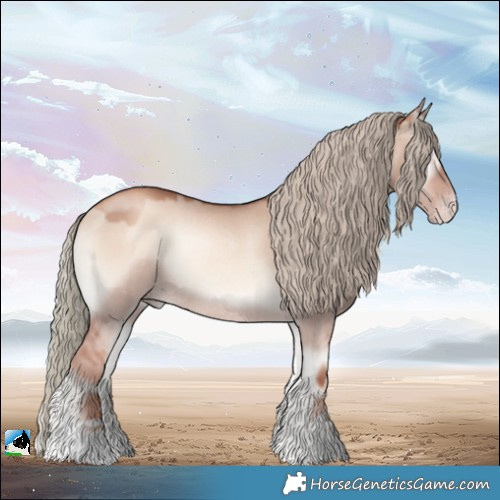 Horse Color:Gold Champagne Onyx Mushroom Rabicano 