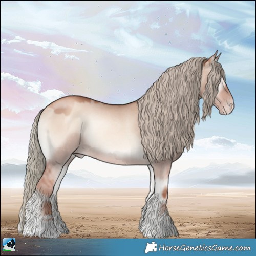 Horse Color:Gold Champagne Onyx Mushroom Rabicano 