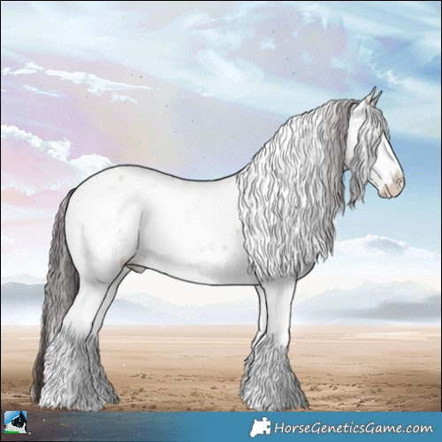 Horse Color:Classic Champagne Ice Dun Mushroom Sabino Brindle 