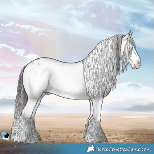 Horse Color:Classic Champagne Ice Dun Mushroom Sabino Brindle 