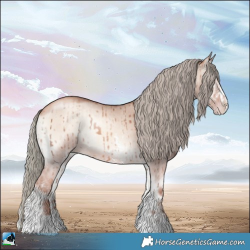 Horse Color:Gold Champagne Onyx Mushroom Sabino Rabicano Brindle 