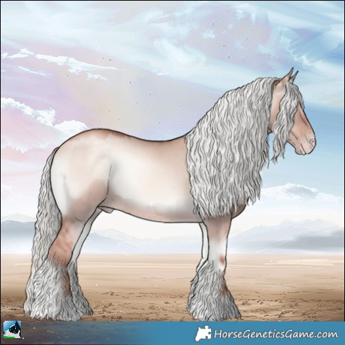 Horse Color:Gold Champagne Onyx Mushroom Rabicano 