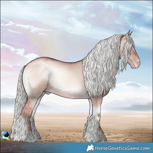 Horse Color:Gold Champagne Onyx Mushroom Rabicano 