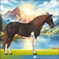Horse Color:Liver Chestnut Tobiano 