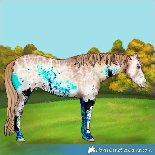 Horse Color:White Spotted Red Onyx Ice 