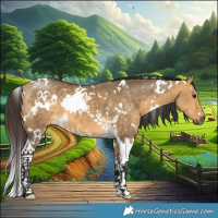 Horse Color:White Spotted Buckskin Dun Tobiano 