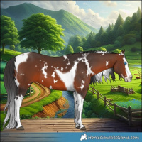 Horse Color:White Spotted Brown Splash Tobiano 