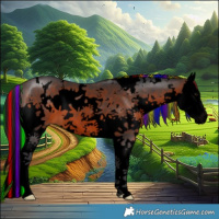 Horse Color:Void Painted White Spotted Brown Splash 