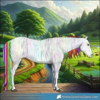 Horse Color:Painted Silver Buckskin Chinchilla Ice Dun Tobiano 