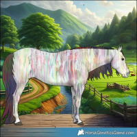 Horse Color:Nacre Plaid  Buckskin Ice Onyx Rabicano 