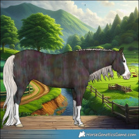 Horse Color:Midnight Silver Bay Ice Dun Splash 