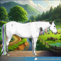 Horse Color:Painted White Spotted Midnight Buckskin Ice Splash Tobiano Frame Rabicano