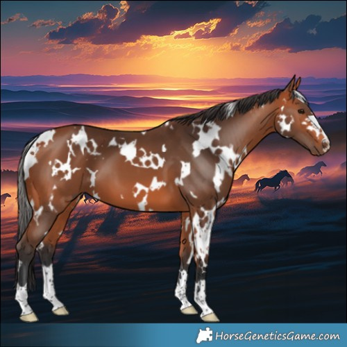Horse Color:White Spotted Bay 