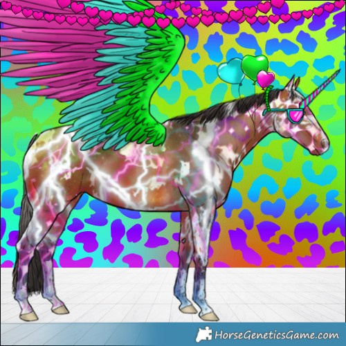 Horse Color:White Spotted Bay 