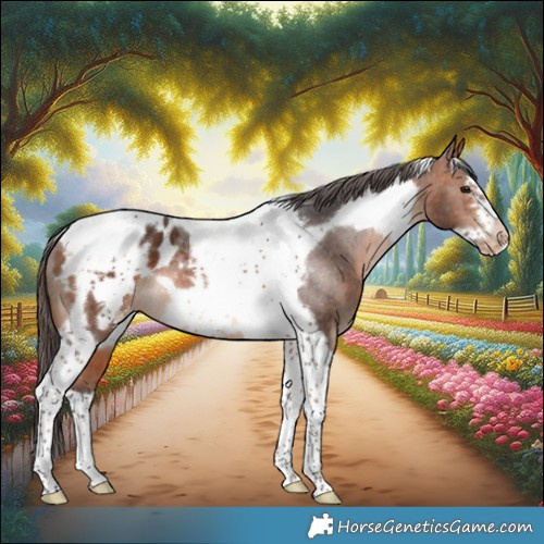 Horse Color:Bay Tobiano Frame Appaloosa 