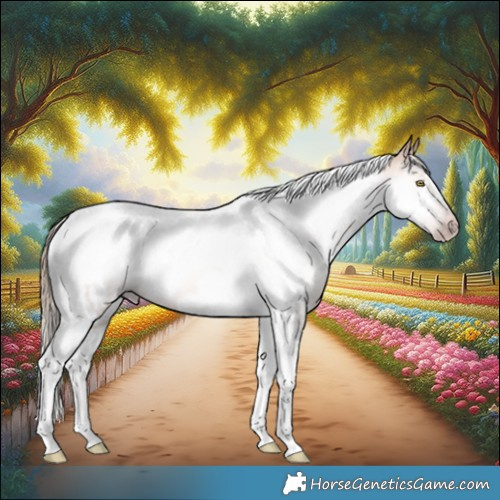 Horse Color:Gray Gold Champagne Tobiano Frame 