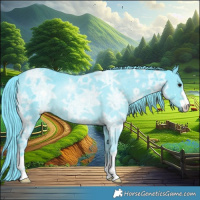 Horse Color:Watercolor Smoky Black Ice Rabicano 
