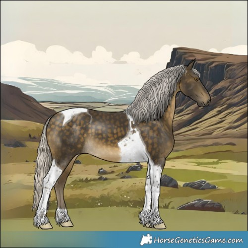 Horse Color:Silver Buckskin Tobiano 