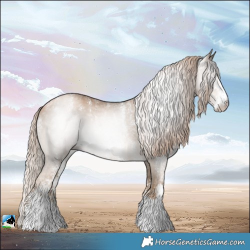 Horse Color:Powder White Gray White Spotted Chocolate Palomino Pearl 