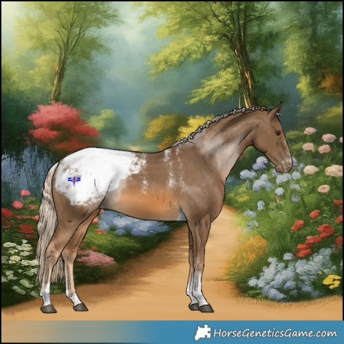 Horse Color:Powder White Chocolate Palomino Tobiano Snowcap 